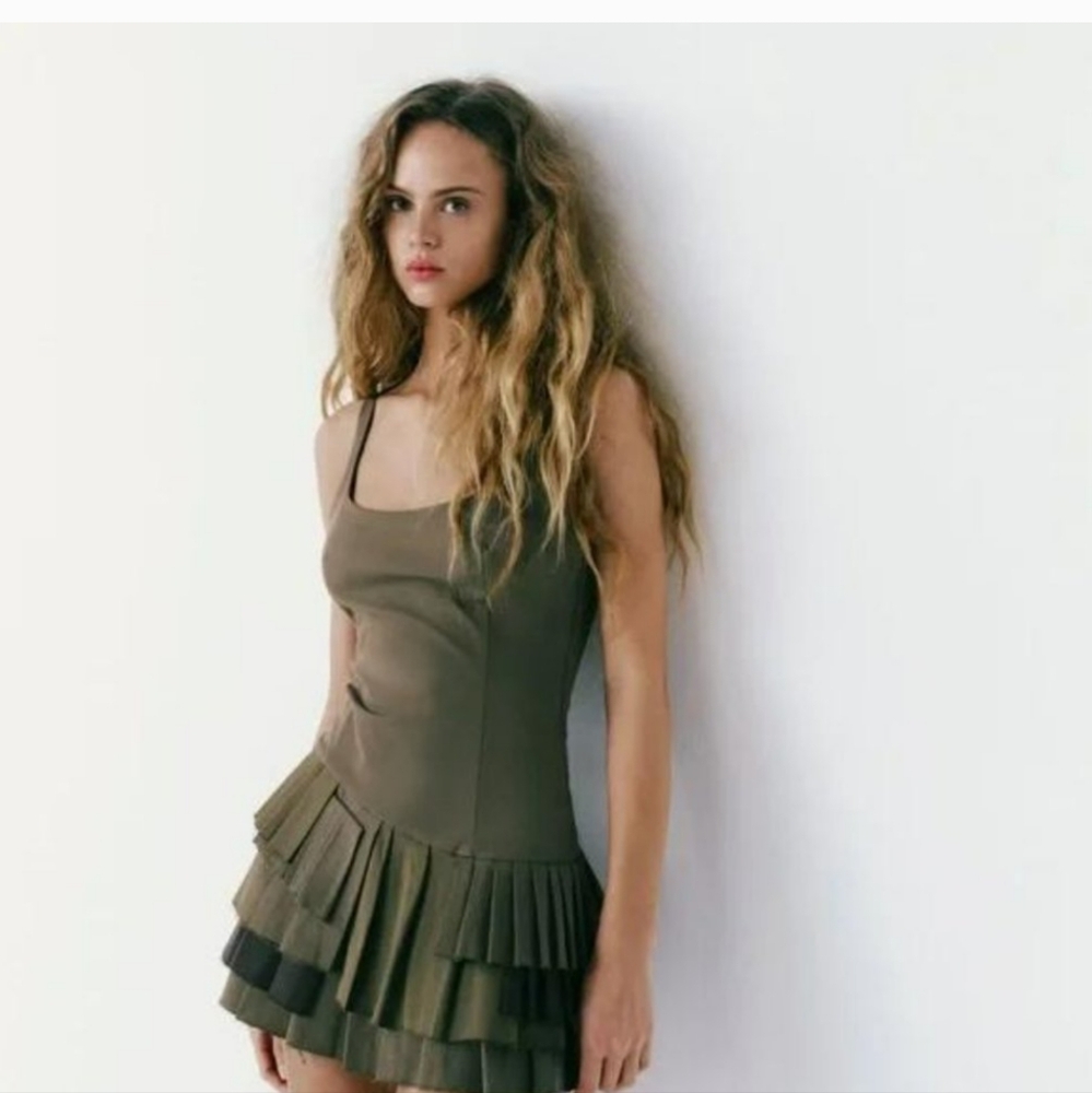 SOLD OUT Zara Khaki Skort Dress NWT